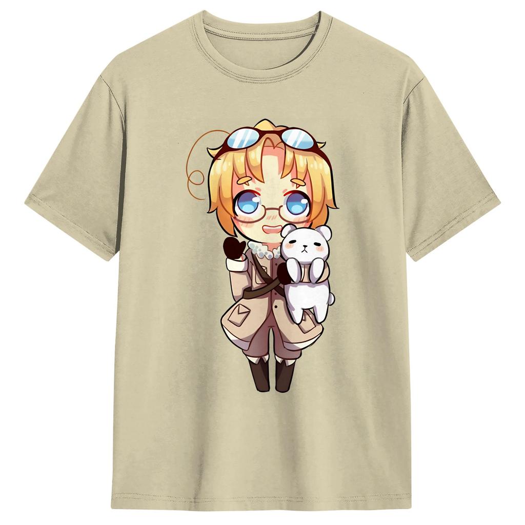Hetalia Achsenmächte T-Shirt Sommer Baumwoll-T-Shirts Für Unisex Harajuku Lässiges T-Shirt Kurzärmelig Ästhetische Kleidung