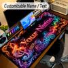 Music Theme Personalized Mouse Pad Custom Name Text Non Slip Desk Pad For Laptop Office Desktop