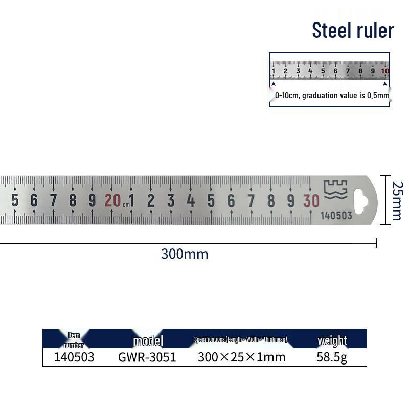 Great Wall Precision Steel Ruler