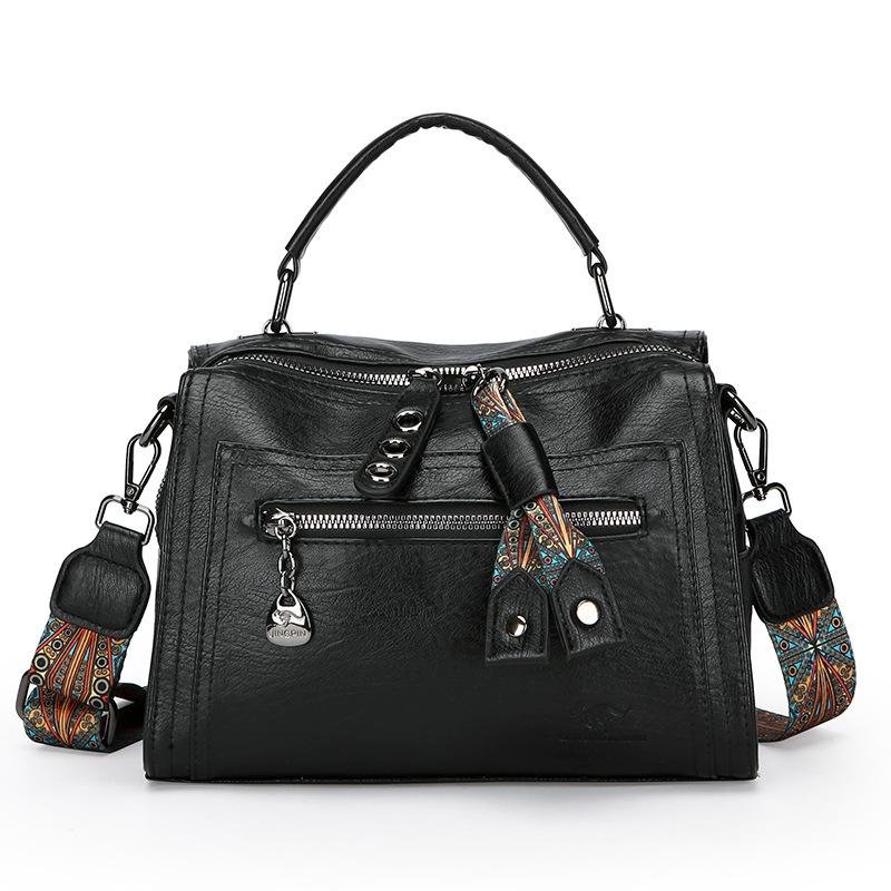 

Модная сумка кроссбоди, высококачественная одноплечевая сумка-бостон чёрный