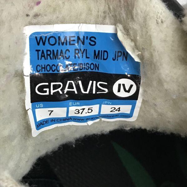 Gravis Kurze Stiefel mit Fransen Innenfutter aus Boa Damen 24.0 Dunkelbraun High-Cut Sneaker(GEBRAUCHT)