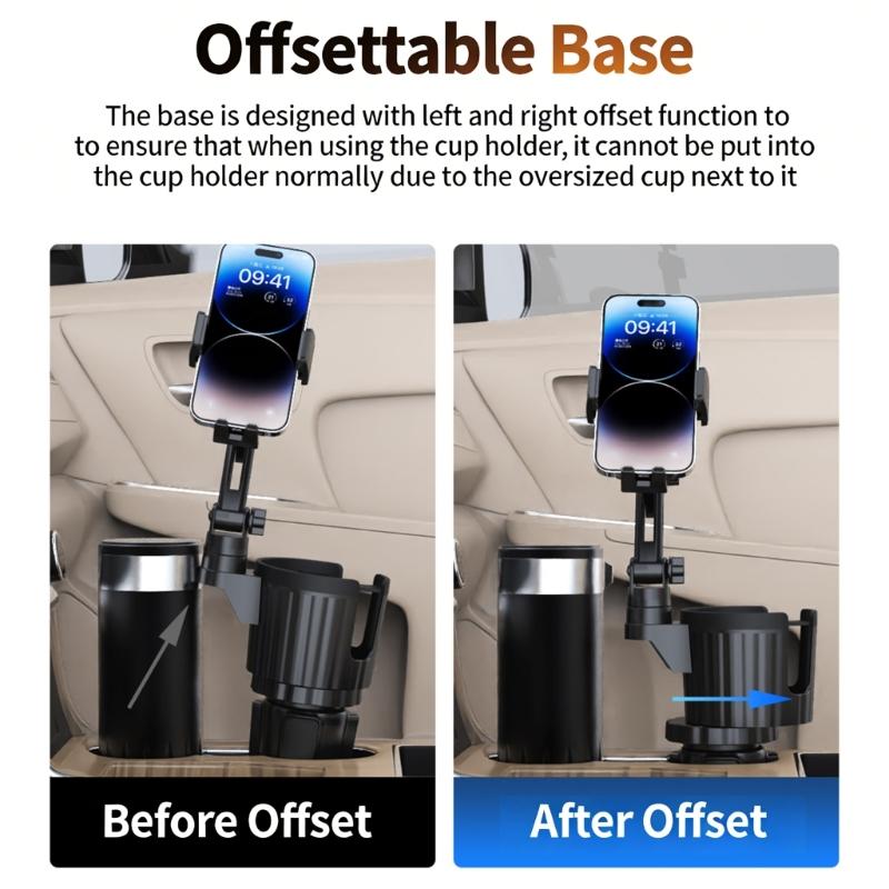 Car Cup Holder Tablets Mount Adjustable Arm for Pad Phone 4-12.9inch Devices