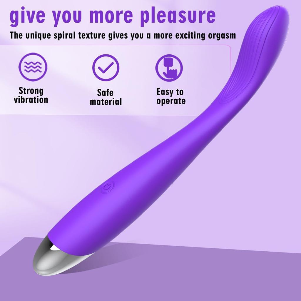 Vibrierender Stab für Frauen, Vaginalmassagestab, Klitorisstimulator, Brustmassagegerät, wasserdicht, einstellbare Frequenz, Sexspielzeug, Grün/Lila