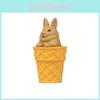 Cartoon Ice Cream Rabbit Pvc Figurine For Garden Scene And Home Decor