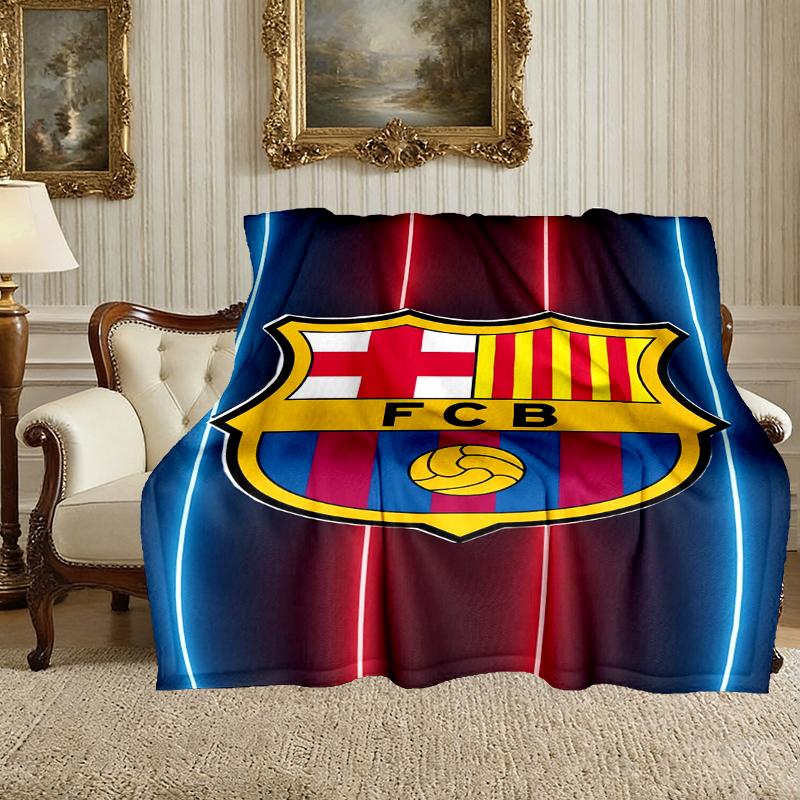 1 Stück FC Barcelona Decke, Gemütliche Valentinstagsdecke, Multifunktionale Nickerchen-Decke für alle vier Jahreszeiten erhältlich