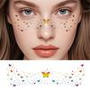 Rainbow Festival Face Stickers Metallic Freckle Heart Decals Waterproof Temporary Tattoos