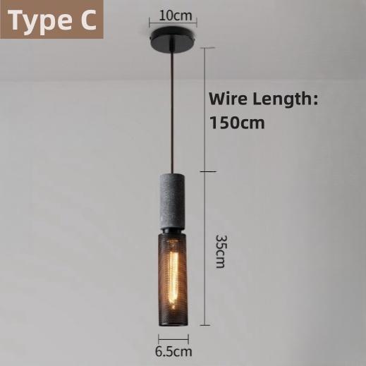 

Промышленные светодиодные подвесные светильники из цементного цилиндра Loft E27 из бетона с длинной трубкой Люстры для столовой, кухни, декора, подвесного освещения E27 No Bulb