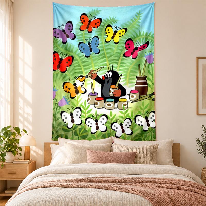 Cartoon Mole Tapestry highquality for decorating living room bedroom dorm walls ideal as bedroom wallart orholiday gift