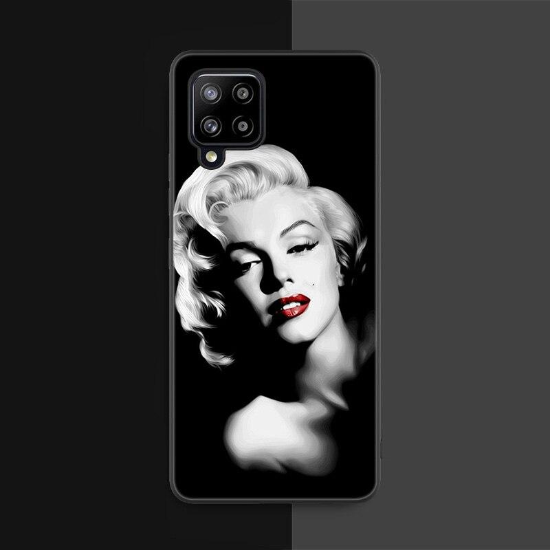 Sexy Marilyn Monroe Telefon Fall Für Samsung Galaxy A12 A02S A22 A32 A52 A72 A71 A51 A41 A31 A21 A11 A50 a70 A10S A20S Schwarze Abdeckung