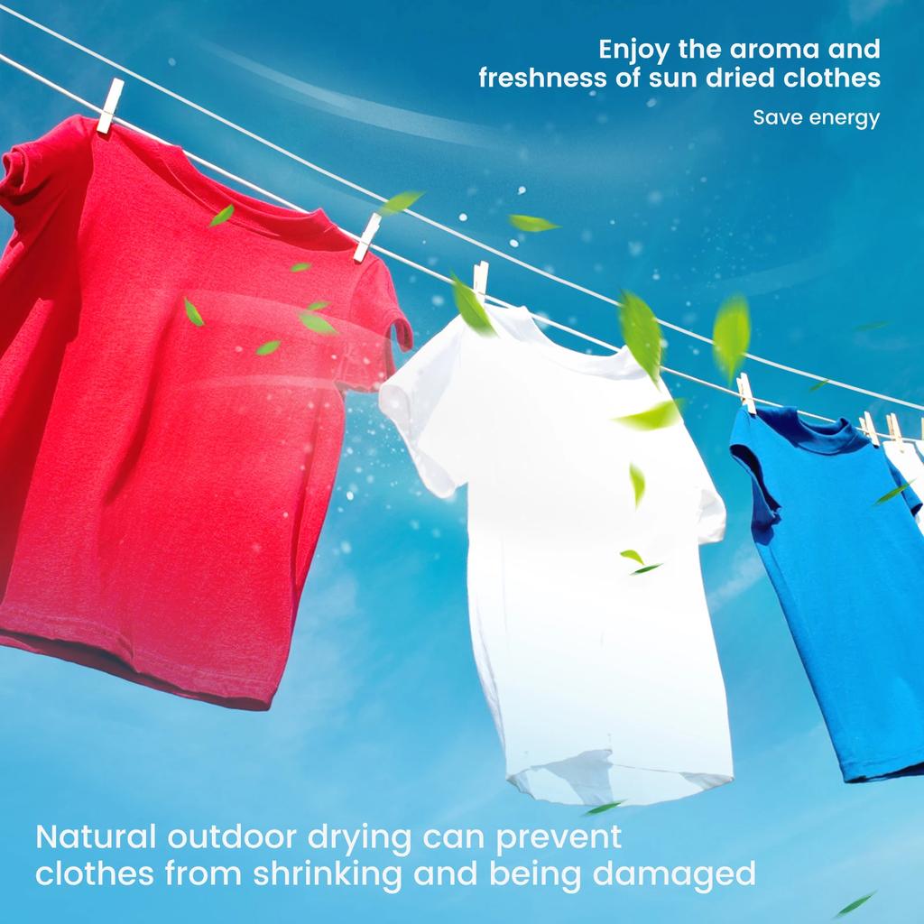 Double Line Clothesline Shrinkable Outdoor  Wall Mounted Clothes Line Heavy Duty Balcony Bathroom Invisible Clotheslin