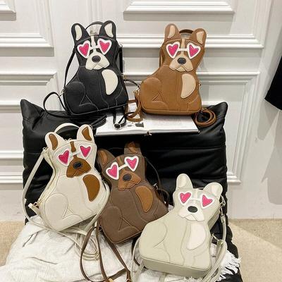 Dog Fun Bag For Lady Girls 2026 Spring Versatile Crossbody Bag High Quality Pu Leather Bag Handbag Femme Casual Cartoo Backpack
