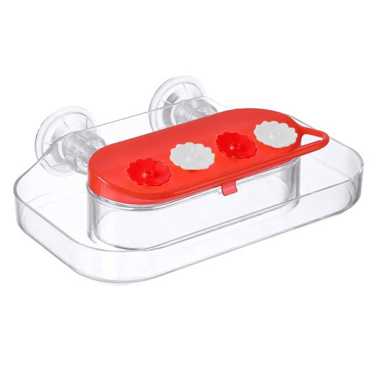 

Кормушка для колибри на окно, прочная присоска, кормушка для колибри с 4 портами для кормления, пластиковый поднос для кормления птиц на открытом воздухе