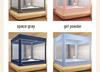 Anti-Fall Mosquito Net and Dustproof Blackout Bed Canopy for Children, Sit-On Style for Single/Double Beds