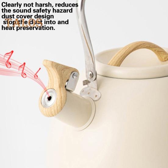 3L Whistling Tea Kettle with Heat-proof Foldable Handle Large Capacity Food Grade Teapot Kitchen Supplies