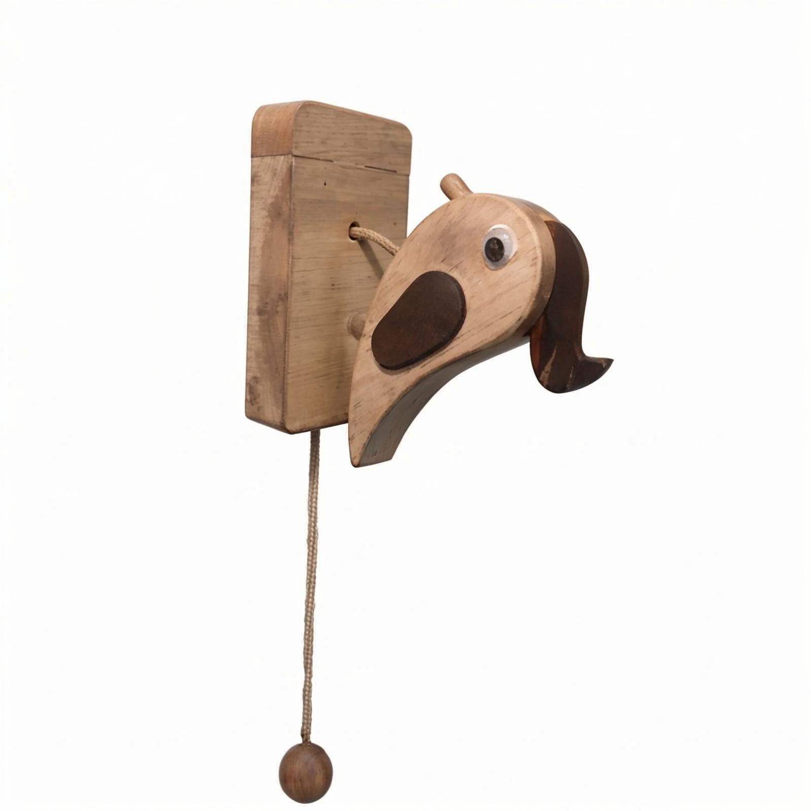 Деревянный ручной работы креативный дверной звонок Дятел