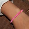 Pink Shaded Opal Beads Bracelet, Multifire Opal Beads Handmade Bracelet, Natural Opal Beaded Bracelet, Opal Birthstone Jewelry, Gift for Her