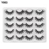 10Pairs 3D Long Faux Mink Fur Thick False Lash Eyelashes Extension Eye Makeup