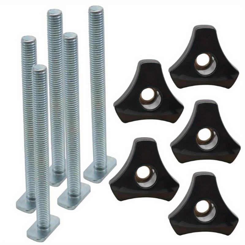 1 Stück T-Bolzen-Knopf-Set T-Schraube und Kunststoff-Knopfmutter Spannschraube Befestigung für Werkbank T-Nut Verwendung mit 1/4" und Universal-T-Nut