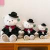 Bear Angel Couple Plush Toy Cute Cartoon Girls Wedding Toss Bed Decor Dolls