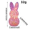 5pcs Easter Bunny Night Light Portable 3D Printed LED Cute Rabbit Lamp Hollow Out Bunny Figurine Happy Easter Decoration Gifts