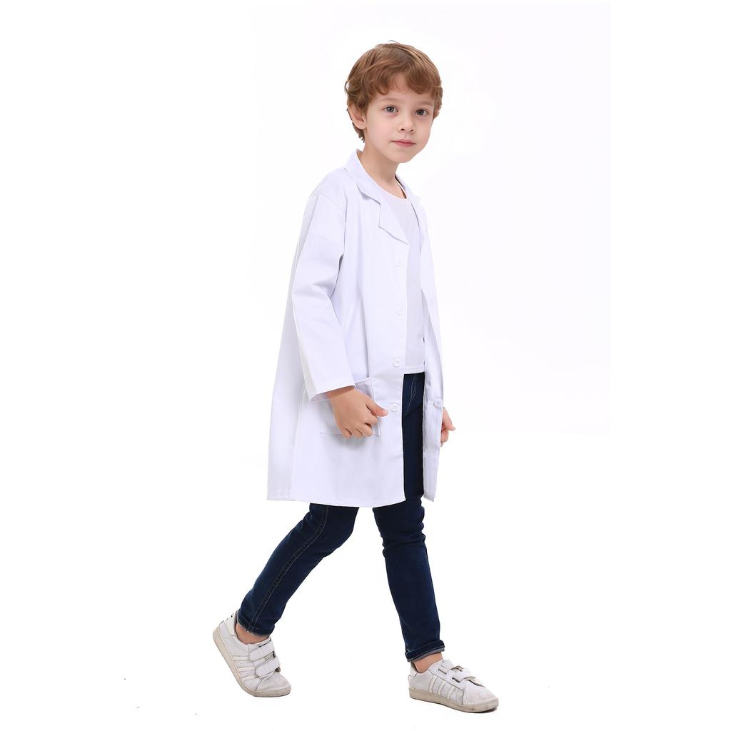 TopTie White Lab Scientist Costume for and Parties White Ages Kids' Coat, School, Halloween, Children's Day, - - 10-12