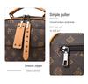 European American Retro Niche Women's Crossbody Handbag - Large Capacity, Printed Square Design