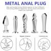 10 Frequency Vibration Charging Butt Plug Prostate Massage Vibrator Stainless Steel Anal Vibrators Adults Sex Toy For Men Women