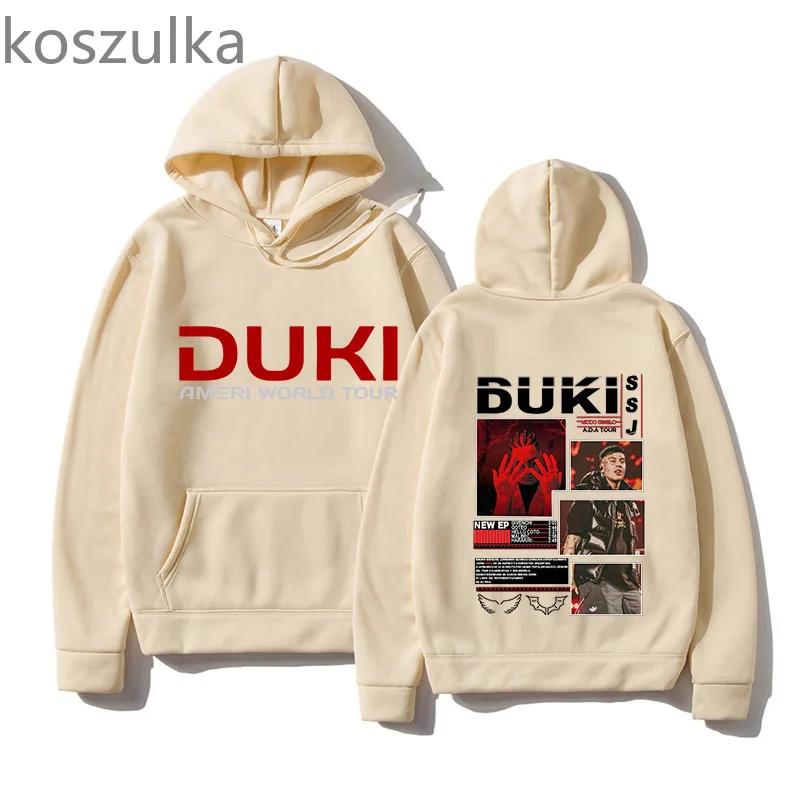 Duki Ameri World Tour Hoodies New Art Aesthetic Clothing Casual Women Men Pullovers High Street Loose Sweatshirt Streetwear