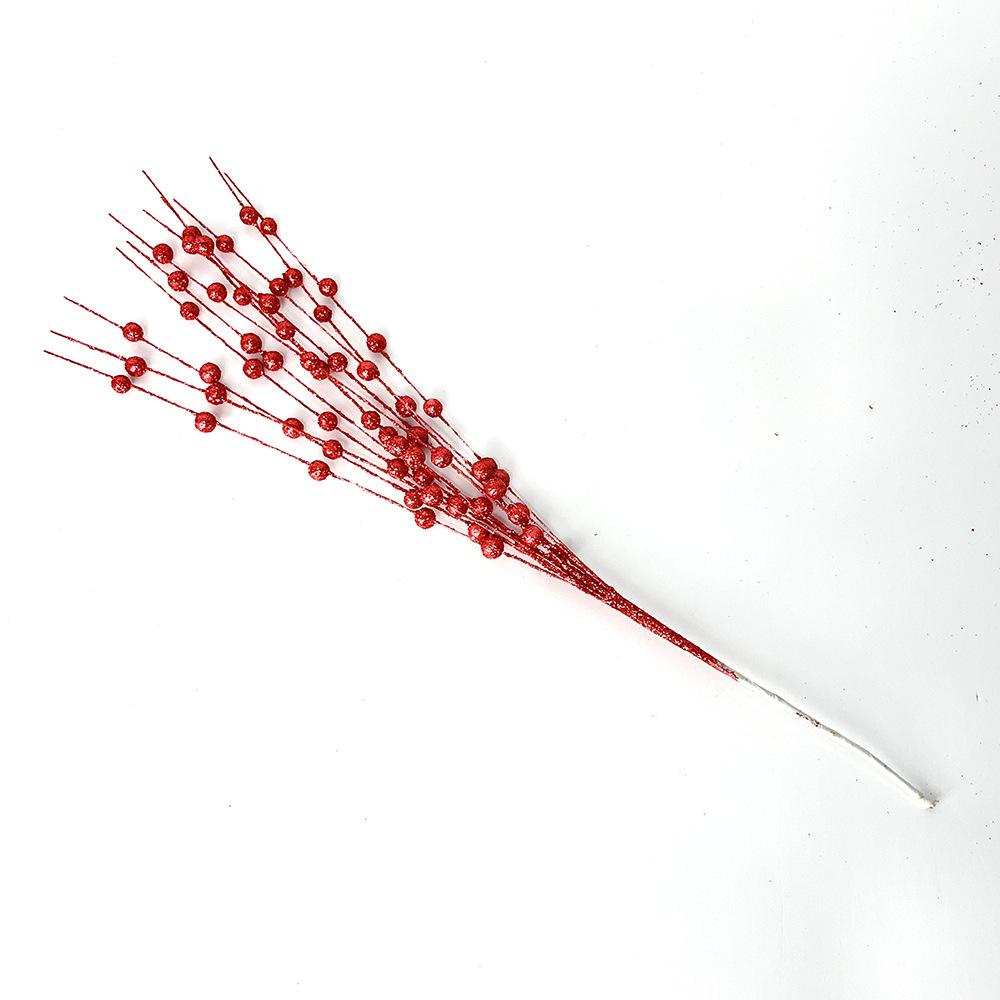 

1pcs Christmas Decoration Pistachio Wedding Gift Gold Powder Berries Christmas Tree Handmade DIY Accessories Sequin Gold Powder Ball Bunch красный