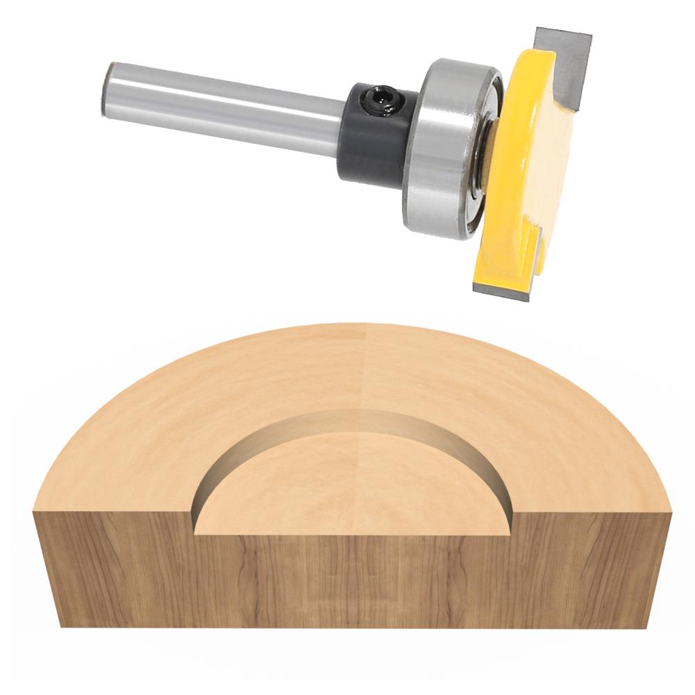 1/2pc 6mm 1/4inch Shank Handle Belt Bearing T Cutter Slotting Knife Router Bit Carpenter's Notch Knife