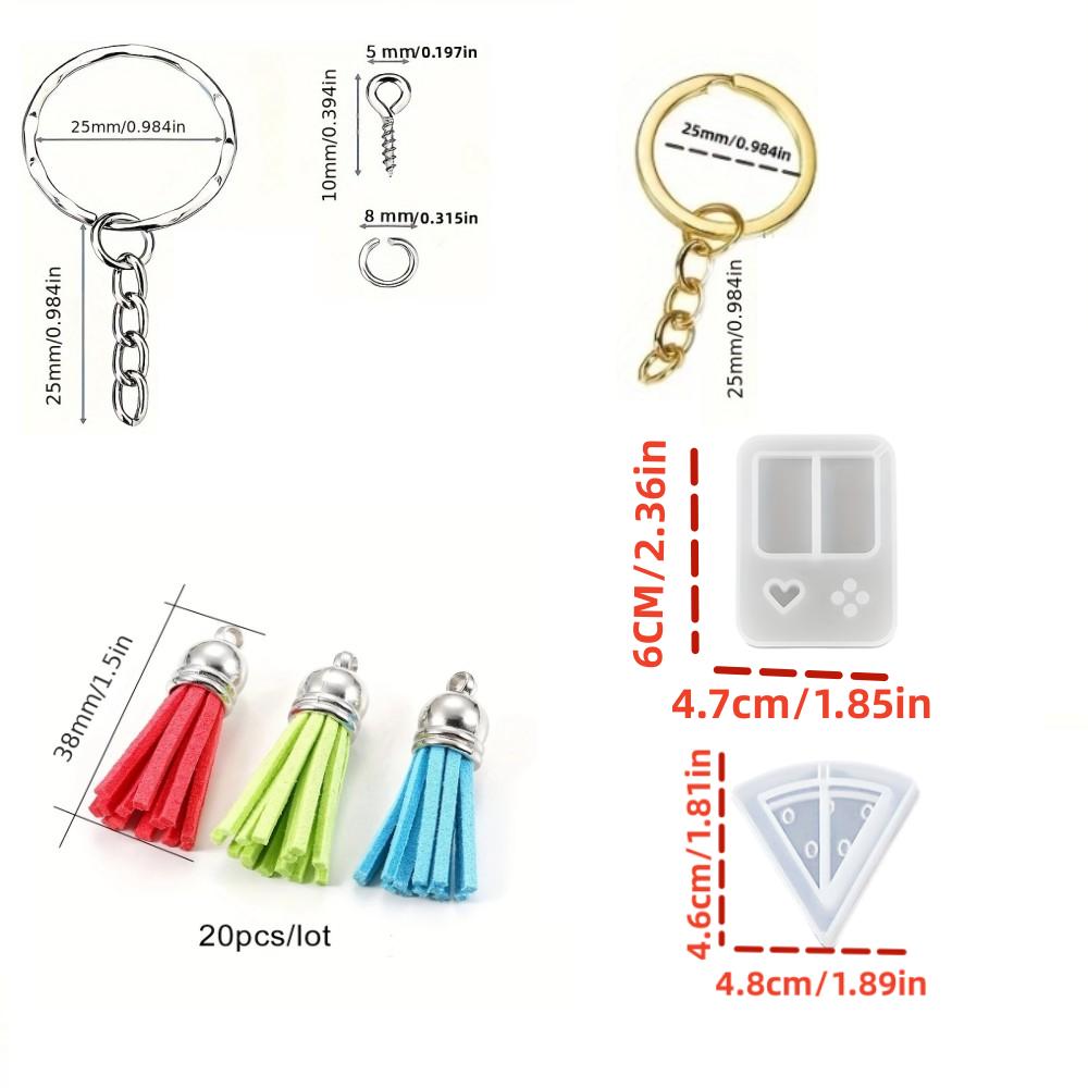 Silikonharzformen für Tier-Eiscreme-Spielkonsolen Epoxidharzformen für Schlüsselanhänger Harzschmuckformen für Harzguss von Schlüsselanhängern Quasten