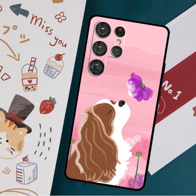 

Чехол с собакой кавалер-кинг-чарльз-спаниеля для Samsung Galaxy S23 S20 FE S21 FE S22 Ultra Note 20 S8 S9 S10 Note 10 Plus, задняя крышка Galaxy S21