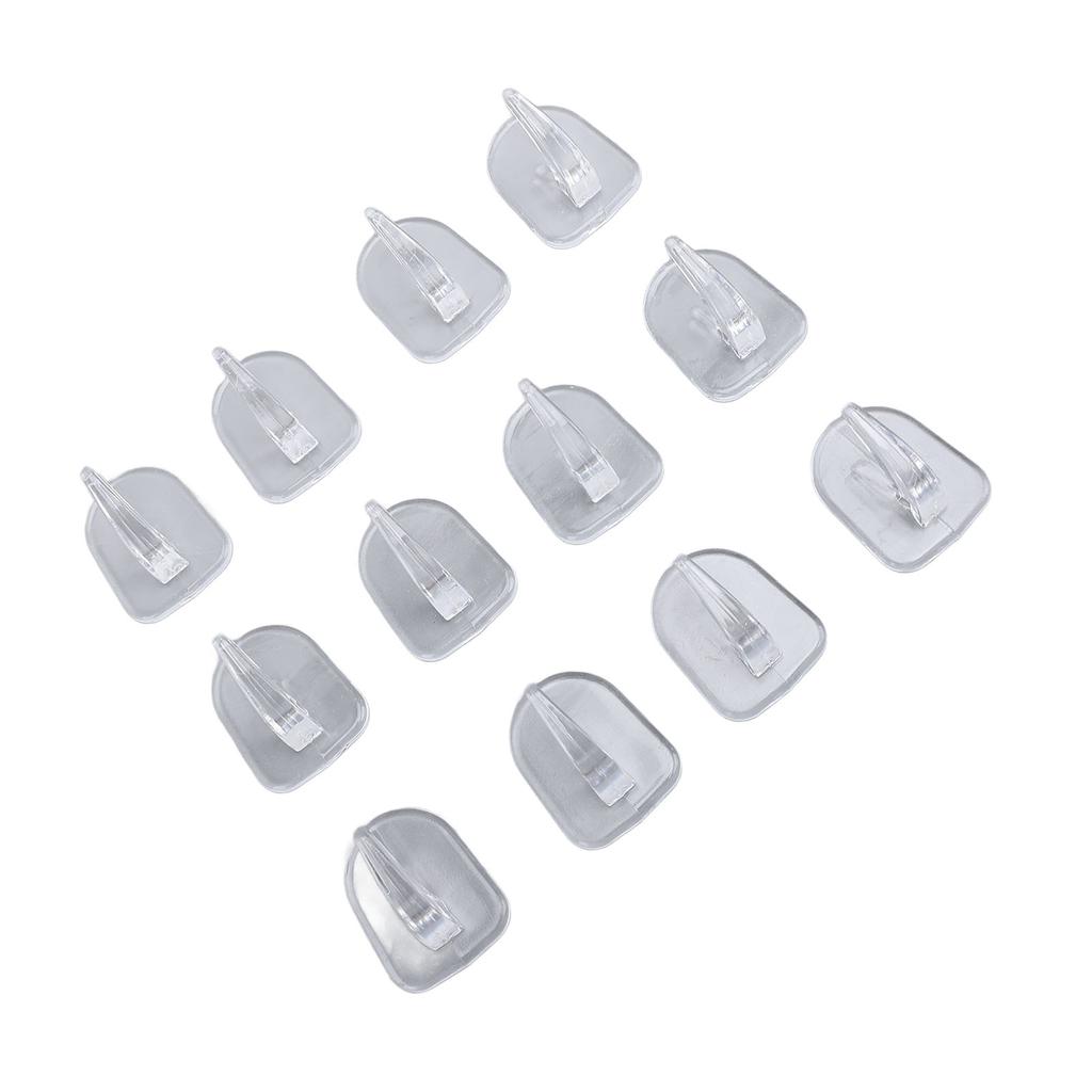 30 Pcs Adhesive Wall Hooks Non Marking No Drill Sticky Clear Hanging Hooks for Kitchen Bathroom Bedr