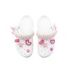 Crocs Classic Platform Clog EVA Lipstick Bow Beach Girl Campus Style Hole Shoes Unisex White
