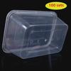 Umweltfreundliche transparente rechteckige Einweg-Lunchbox 1000 ml