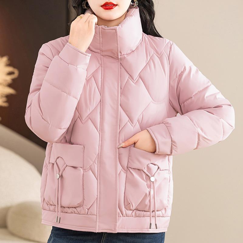 New Down Padded Clothes Women's Short Short Padded Jackets Loose Thickened Stand-up Collar Winter Padded Jackets