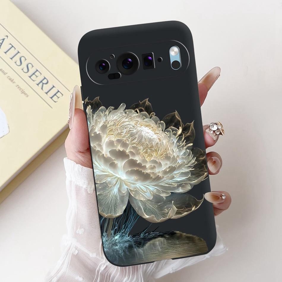 For Google Pixel 9 Pro 9A Pixel9 New Fashion Dusk Beach Painting Phone Case For Google Pixel9A 9 9Pro Black Silicone Soft Case