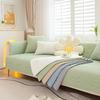 Cotton Sofa Cover Fabric Embroidery Rustic Style Four Seasons Universal Non-Slip Sofa Cover for Living Room Leather Sofa Cover
