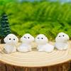 10Pcs Adorable Bichon Frise Puppy Statues Hand Painted Resin Ornaments for Indoor and Outdoor Spaces