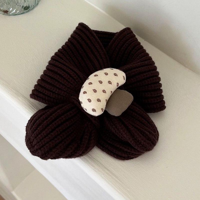 Уютный вязаный шерстяной детский шарф - Теплая унисекс бафф-маска для малышей и младенцев 10M-3Y (58cm*12cm)