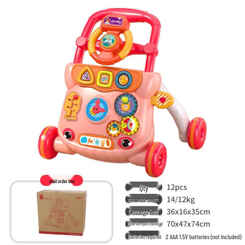 

Интерактивная игрушка-ходунки для малышей с музыкой, 6-18 месяцев, конструкция против опрокидывания