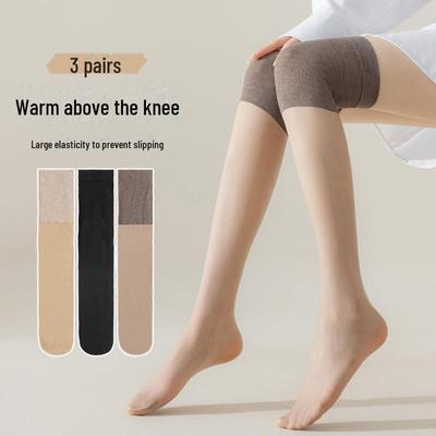 Dámské letní punčochy vysoké pod kolena: Chlazení, Anti-Aging, Bare-Leg Look, Spliced ​​Design.