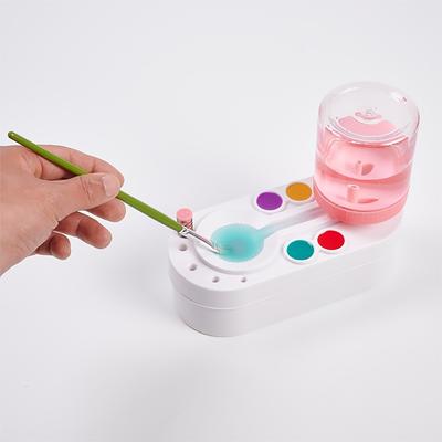 Appareil de nettoyage de pinceaux à peinture, cycle carré, ellipse, vert, rose, épurateur, peinture à l'huile, gouache, beaux-arts, stylo aquarelle, outil de nettoyage
