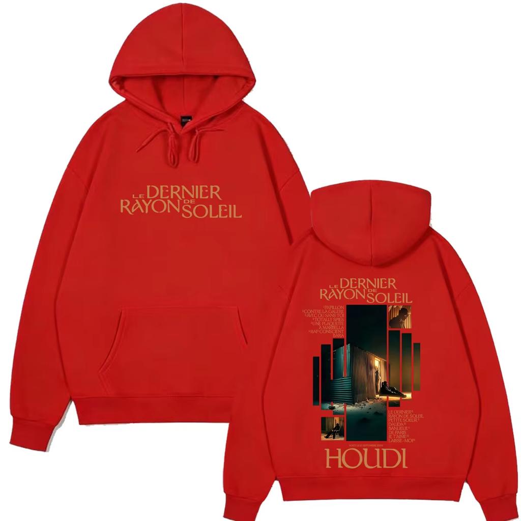 Rapper Houdi Le Dernier Rayon De Soleil Album 2026 Graphic Hoodies Men Women Fashion Pullover Long Soft Cotton Sweatshirt