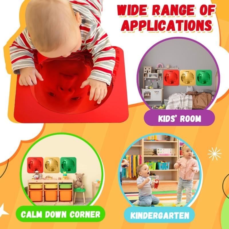 Pack of 3 Perceptual Bubble Reflectors for Perceptual C type Cognitive Development in Kids