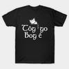 Men Black Print T-shirt Tóg Go Bog É No-Cut Transfer Paper Print Cotton Tshirt