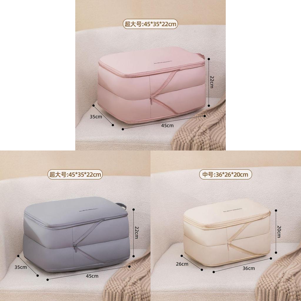 Travel Storage Organizer With Double Layer Compression Bags For Luggage Packing Solutions