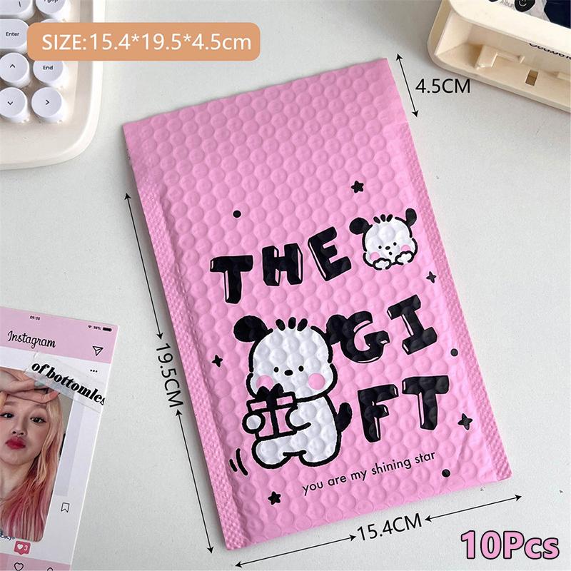 10Pcs Cute Pochacco Bubble Mailers Self Seal Padded Envelopes Waterproof Bubble Mailing Envelopes Cushioning Packaging Bags