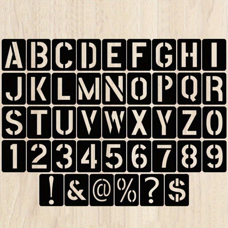 42 Pieces/set Letter Number Stencil Set Plastic Alphabet Painting Templates Mold Kit for Painting on Wall Home Decor