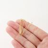 100Pcslot 14K 18K Gold Plated 16-50Mm Ball Head Pins Diy Jewelry Making Findings Brass Metal Flat Head Eye Head Pins Supplies